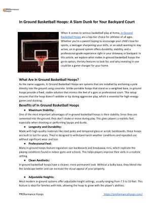 In Ground Basketball Hoops_ A Slam Dunk for Your Backyard Court