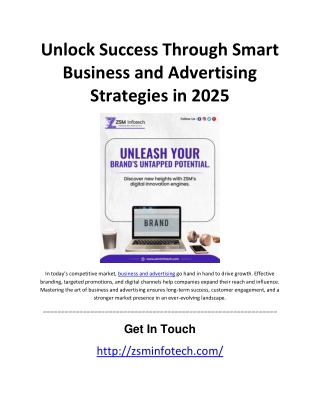 Unlock Success Through Smart Business and Advertising Strategies in 2025