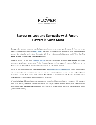 Best florist in Orange County