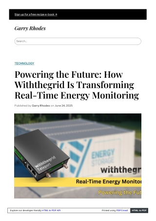 Withthegrid Energy Monitoring in Real Time by Rajat Khare