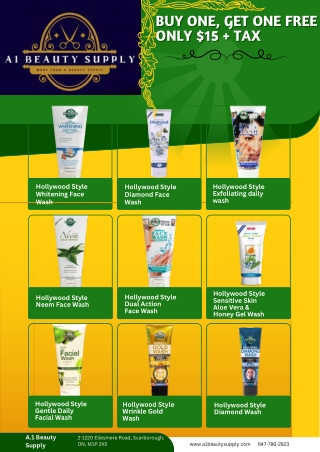 [DEAL] Buy One Get One FREE on Hollywood Style Skin Care – A1BeautySupply.com