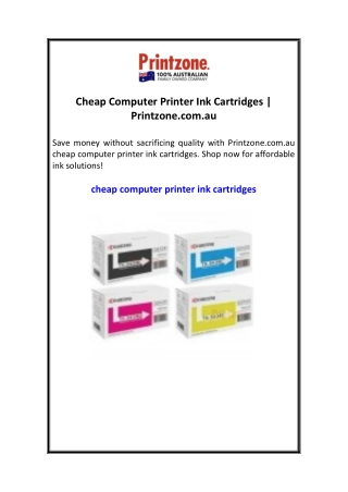 Cheap Computer Printer Ink Cartridges  Printzone.com.au