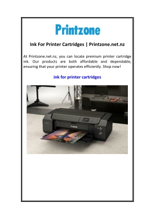 Ink For Printer Cartridges  Printzone.net.nz