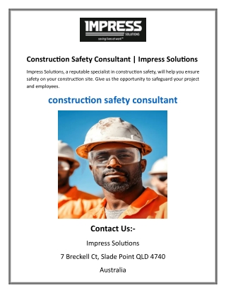 Construction Safety Consultant