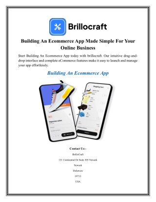 Building An Ecommerce App Made Simple For Your Online Business