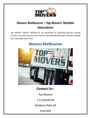 Movers Melbourne