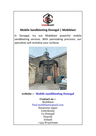 Mobile Sandblasting Donegal Mobiblast