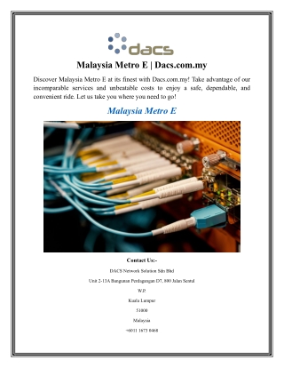 Malaysia Metro E Dacs.com.my