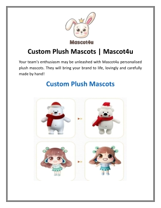 Custom Plush Mascots