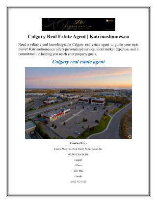 Calgary Real Estate Agent Katrinashomes.ca