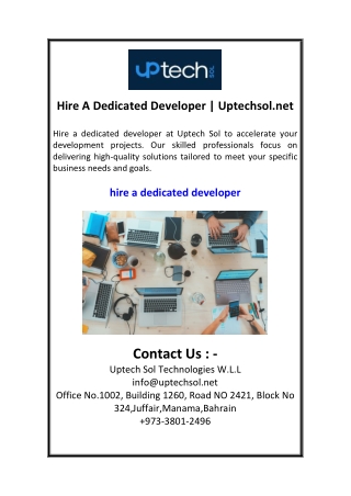 1Hire A Dedicated Developer  Uptechsol.net