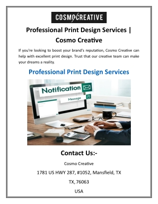 Professional Print Design Services