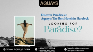 Discover Paradise at Aquays The Best Hotels in Havelock