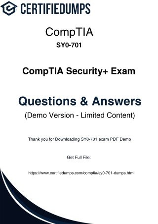 SY0‑701 Exam Dumps 2025: Real Practice Questions You Need to Pass