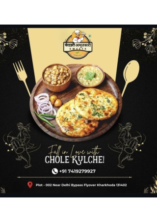 Fall in love with super delicious Chole Kulche exclusively by Kesari Amritsari S