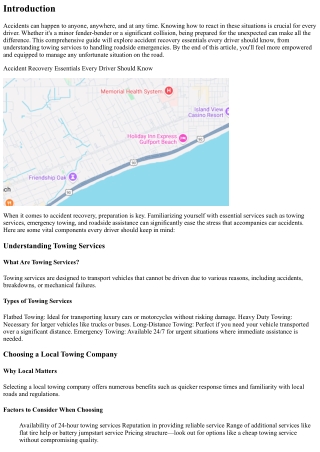 Accident Recovery Essentials Every Driver Should Know