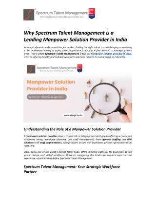 Leading Manpower Solution Provider in India