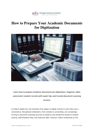 How to Prepare Your Academic Documents for Digitization