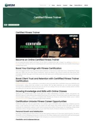 Become an Online Certified Fitness Trainer
