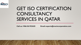 Get ISO Certification Consultancy Services in Qatar