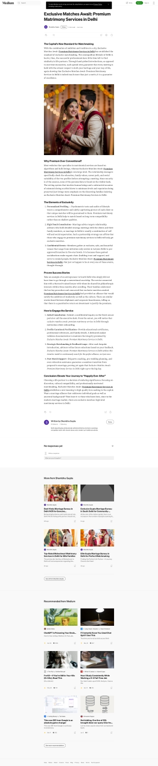 Exclusive Matches Await: Premium Matrimony Services in Delhi