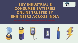 Buy Industrial & Consumer Batteries Online – Trusted by Engineers Across India