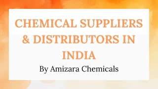 Chemical Suppliers & Distributors in India