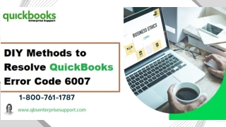 How to Resolve QuickBooks Error 6007