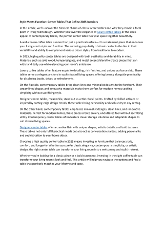 02 Style Meets Function- Center Tables That Define 2025 Interiors
