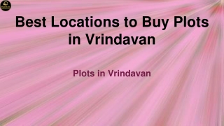 Best Locations to Buy Plots in Vrindavan