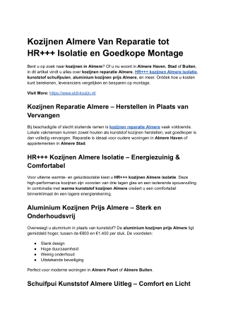 HR    kozijnen Almere isolatie