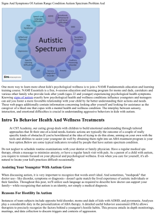 Interacting With A Child Who Has Autism Range Condition