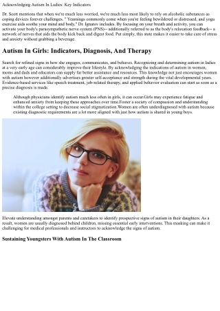 Autism In Girls: What Are The Signs?