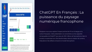 Chatgpt En Français