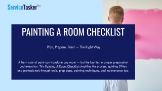 Painting a Room Checklist – Made Easy with ServiceTasker