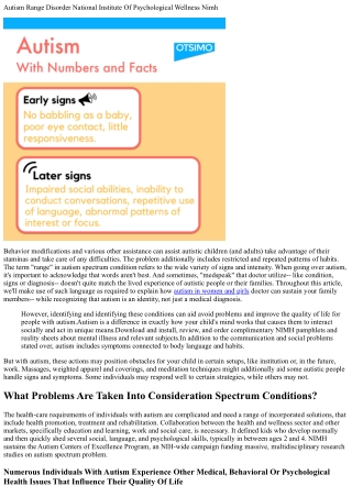 Autism Range Disorder Asd