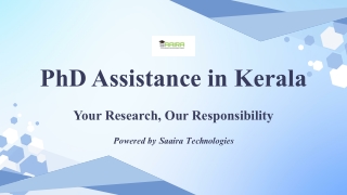 PhD Assistance in Kerala