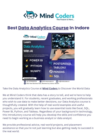 Best Data Analytics Course In Indore