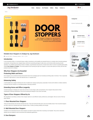 Reliable Door Stoppers in Zirakpur by Jag Hardware
