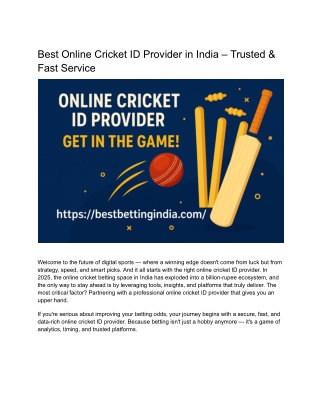 Online Cricket ID Provider 0