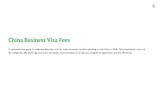 China-Business-Visa-Fees