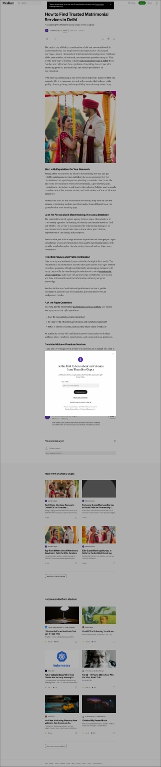 How to Find Trusted Matrimonial Services in Delhi