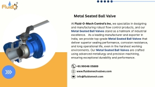 Metal Seated Ball Valve