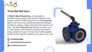 Three Way Ball Valve