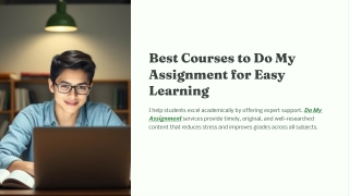 Best Courses Do My Assignment for Easy Learning