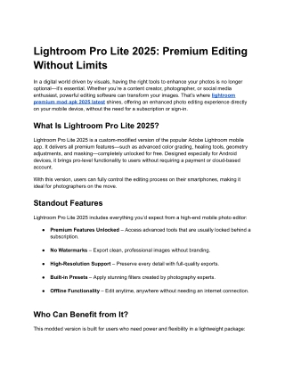 Lightroom Pro Lite 2025_ Premium Editing Without Limits
