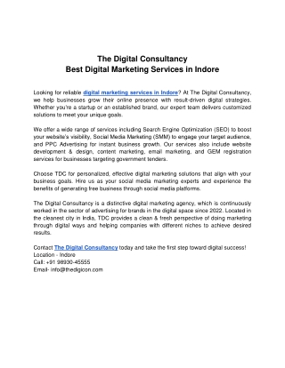 The Digital Consultancy