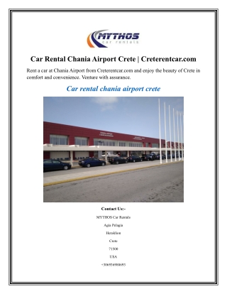 Car Rental Chania Airport Crete Creterentcar.com