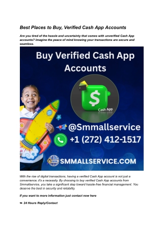 Best Places to Buy, Verified Cash App Accounts