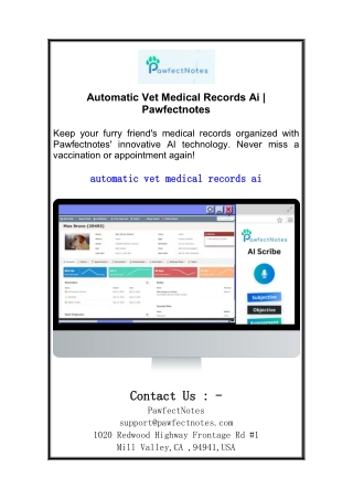 Automatic Vet Medical Records Ai  Pawfectnotes